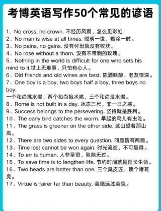 小学英语：英语写作必备的100句经典格言，写作不愁