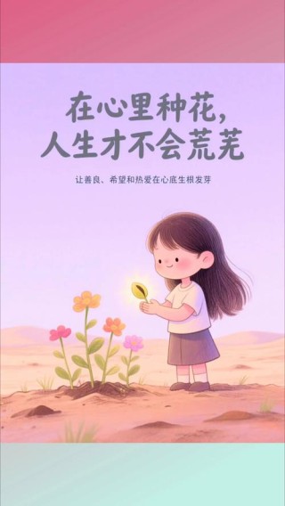 安于当下，在心里种花，人生芬芳美好