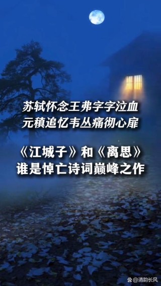 十年生死不相忘，重逢只能在梦中！苏轼一首流传千古的悼亡词