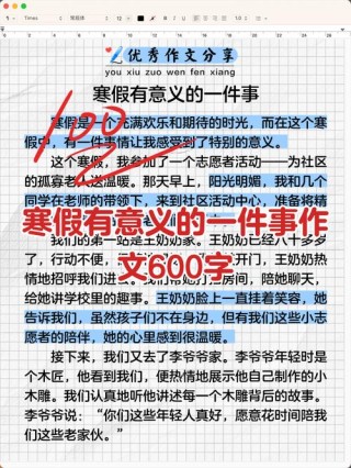 高中作文一件有意义的事600字
