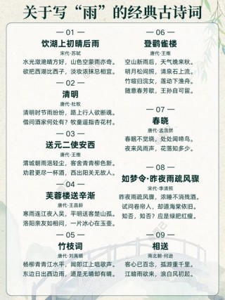 春雨绵绵极具阴柔之美，那在古代诗人的眼中春雨又是什么样子的呢