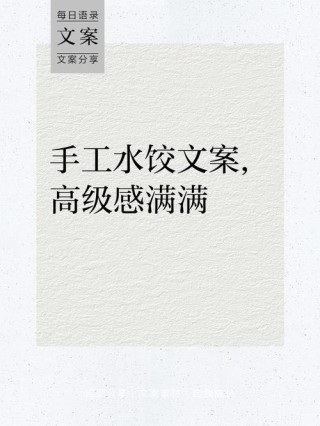 唯美句子鉴赏：饺子发圈的精致句子
