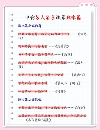 申论文章开头常用名言有哪些