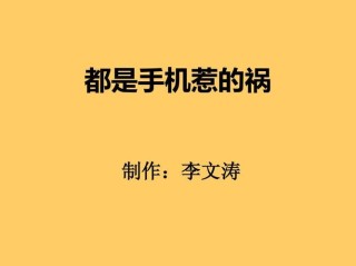 都是手机惹的祸