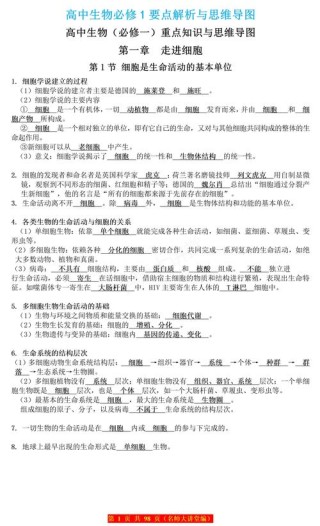 高中生物丨细胞核心知识点大全，图文解释超详细