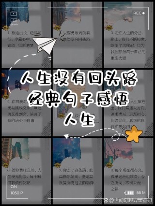 十句话，让你重新思考人生。人生没有回头路