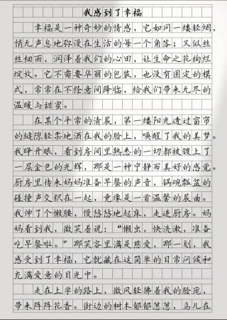 幸福的发展幸福的生活作文900字
