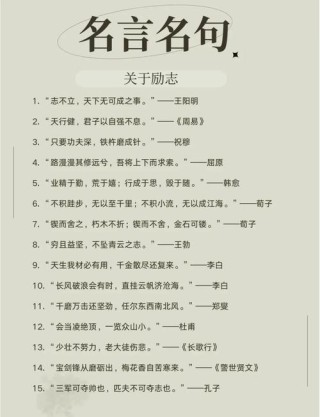 励志名言摘抄（精选100句）