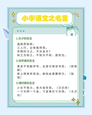 小学版名人名言100条，适合用在作文里，快来收藏吧
