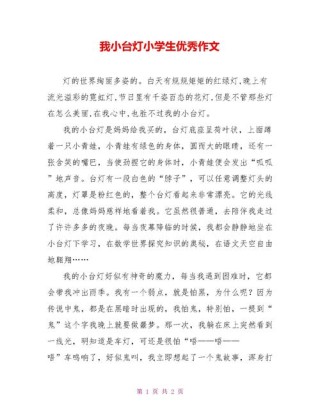 小台灯高一作文