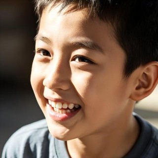 儿子的笑容