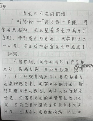 学生作文《奥德彪》仅得19分，说中了老师的心坎，但主题不够阳光