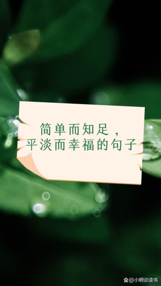 寻觅生活中的最平淡幸福?25句幸福语录