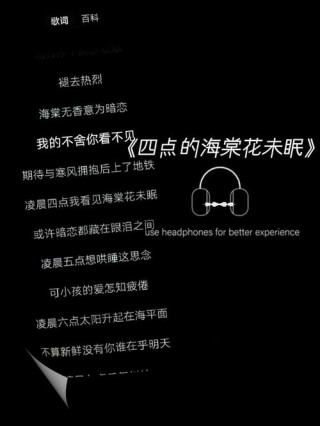 凌晨四点钟，海棠花未眠