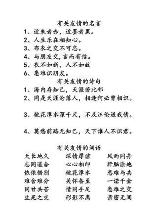 关于友情的名言名句，友情的珍贵与力量，名言名句中的友情之道