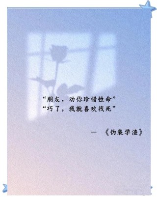《伪装学渣》中那些惊艳你的句子，你记得几句？