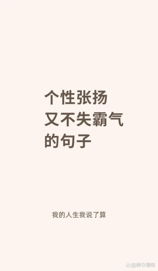 霸气、洒脱、不矫情的20句抖音限量版句子，句句唯美