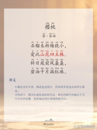 樱桃开时去北京（打一字谜）