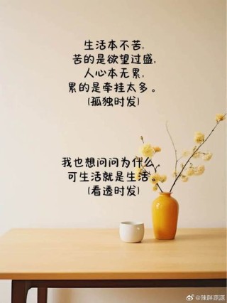 微信很流行的一句话语录说说，句句随心，越看越喜欢