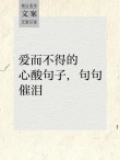 对爱情感到无能为力的说说，句句入心，句句触动心弦！