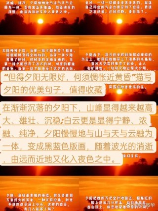 有关夕阳的优美句子精选