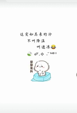 降温了幽默文案，形容天气冷的搞笑句子