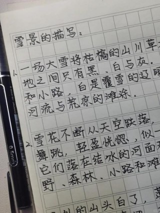 冬日白雪：诗意般的雪景描写
