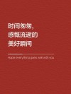 15句感叹时光太匆匆的句子，唤醒你对流年的思考