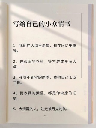 40句温柔随性的小众个性文案