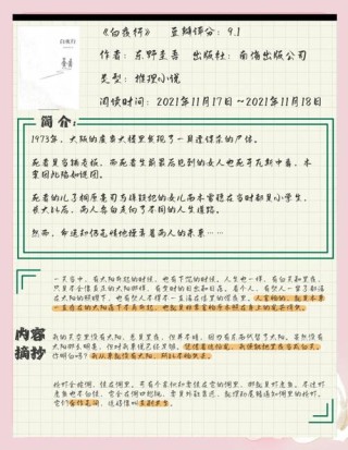 读书：白夜行（东野圭吾）