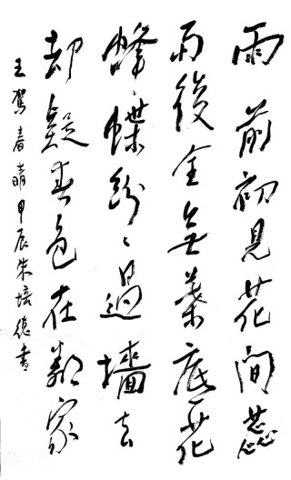 习诗录:雨前初见花间蕊，雨后全无叶底花