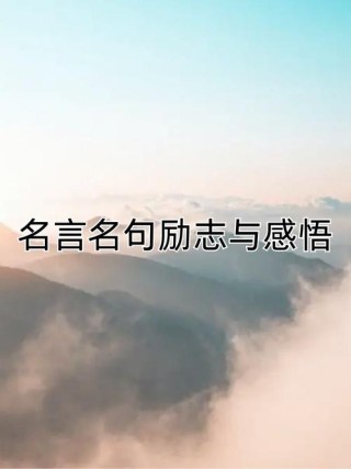 经典人生励志精辟句子，经典人生励志箴言精选
