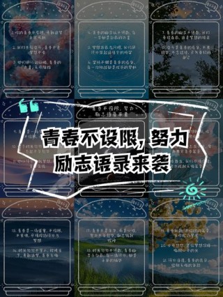 奋斗青春，立志成功（励志青春名言警句）