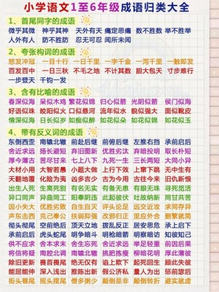 小学1?6年级名言名句、成语、谚语、歇后语大汇总！（老师必备）
