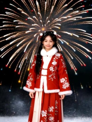 穿上红色的汉服，去看新年的烟火吧