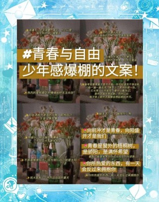 充满青春活力的文案，青春励志唯美句子