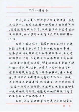 20条学习心得