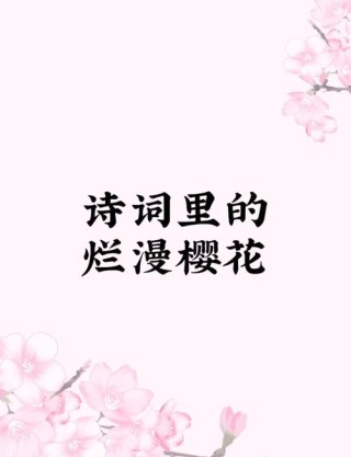 有关描写樱桃的古风句子，值得收藏