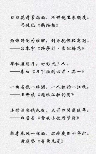 关于酒的古风诗词七首（原创）