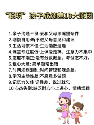 孩子成绩差的背后原因及应对方法，你绝对不容错过！