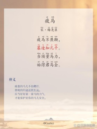 写“马”古诗词28卷：汗血每随边地苦，蹄伤不惮陇阴寒