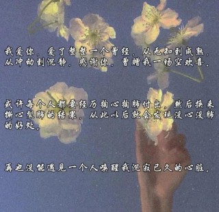 个性爱情语录，每一句都透着淡淡的忧伤