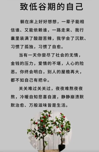让人走出低谷感悟人生的句子