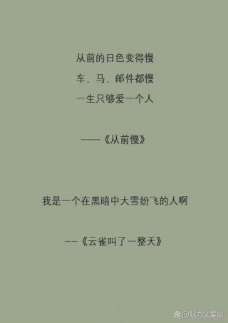 从前慢