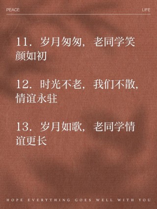 同学聚会感言短句