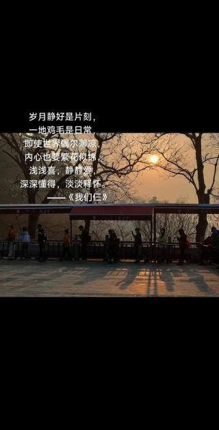 在？短暂的一天又快过去了，来看看这些散落人间的美句