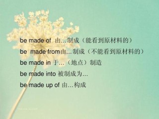 易混词汇Be made of,be made from与 be made in
