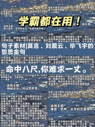 精品素材：中国著名作家语录100句