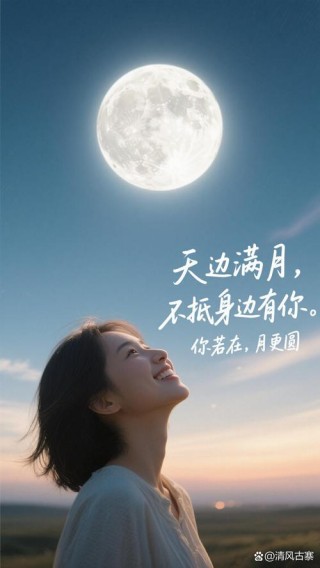 清风明月，人间良辰，愿我们月圆，人圆，事事圆满