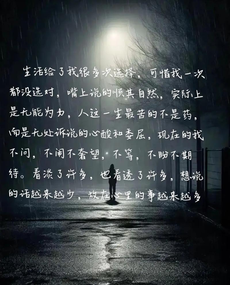 经典语录伤感人生感悟，经典伤感语录，人生感悟的深刻伤痕  第1张